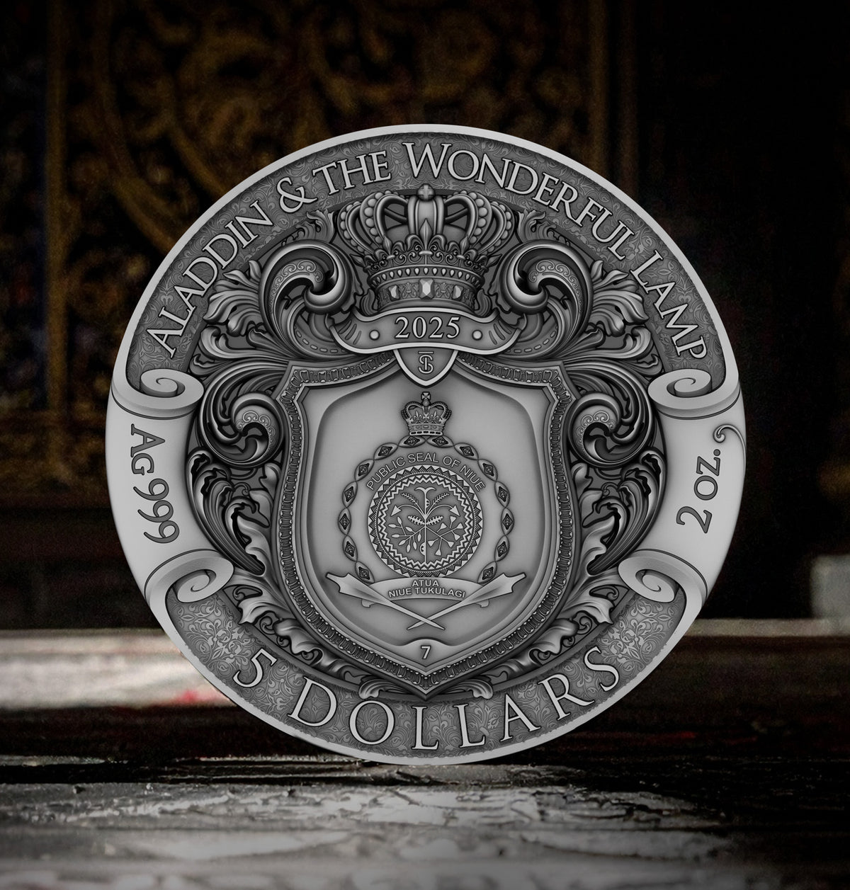 Aladdin & the Wonderful Lamp 2 oz Silver Coin 2025 – T&S Coin (image 4)