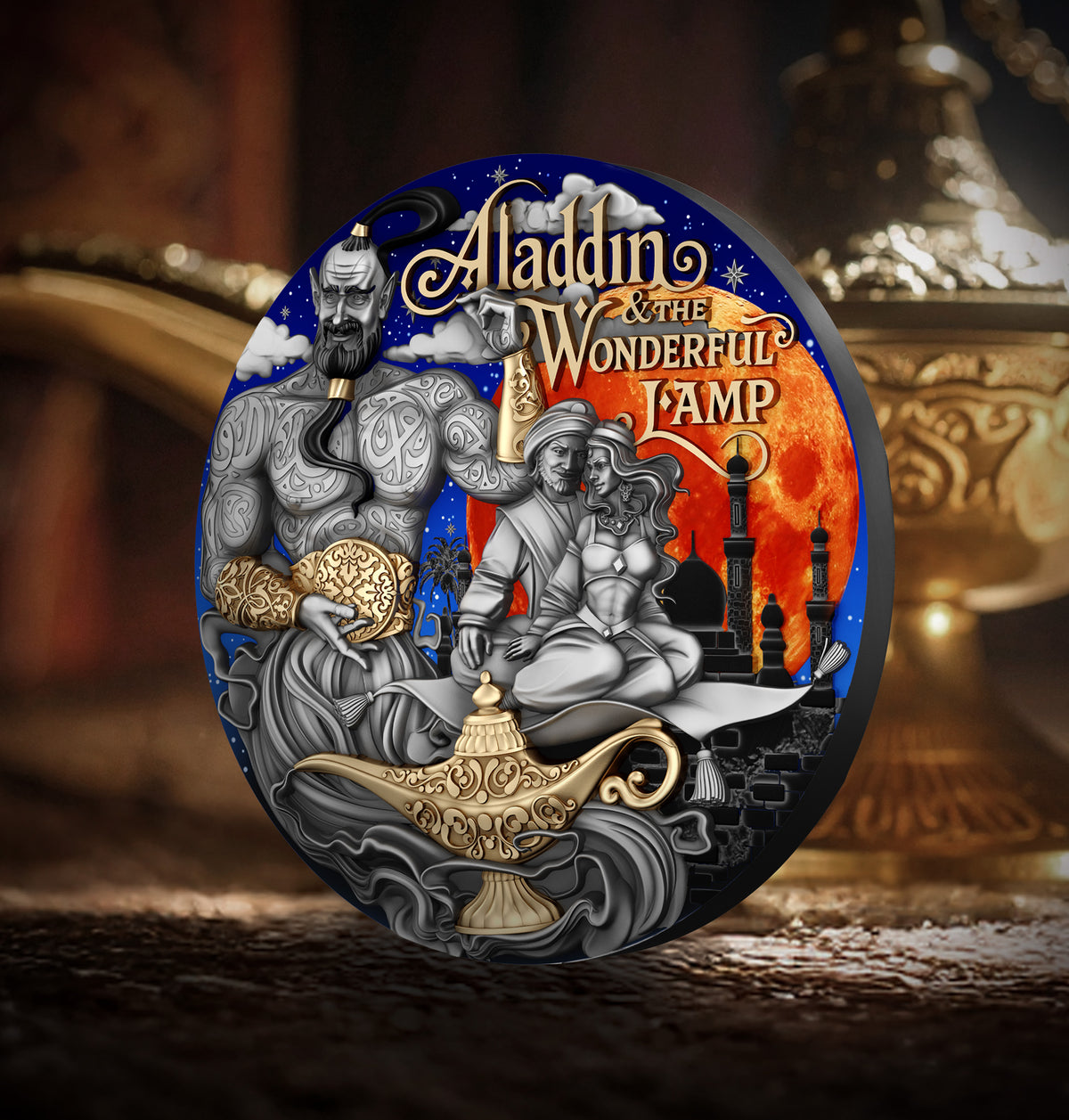 Aladdin & the Wonderful Lamp 2 oz Silver Coin 2025 – T&S Coin (image 5)