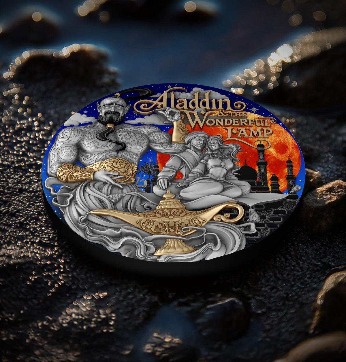 Aladdin & the Wonderful Lamp 2 oz Silver Coin 2025 – T&S Coin (image 6)