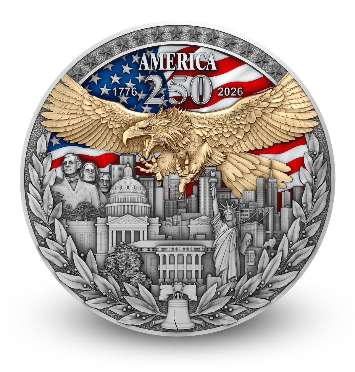 America 250 2 oz Silver Coin 2026 – T&S Coin (image 1)