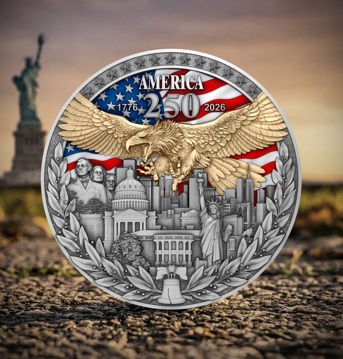 America 250 2 oz Silver Coin 2026 – T&S Coin (image 3)