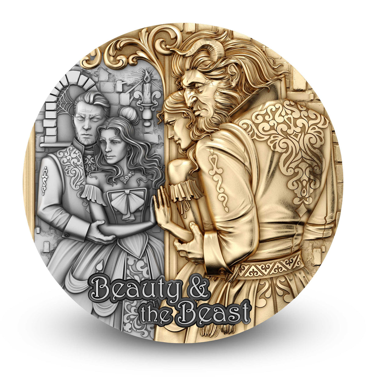 Beauty & the Beast 2 oz Silver Coin 2024 – T&S Coin (image 1)