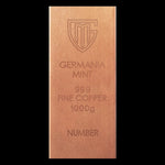 Germania Mint Kilo Copper Raw Bar - Summit Metals