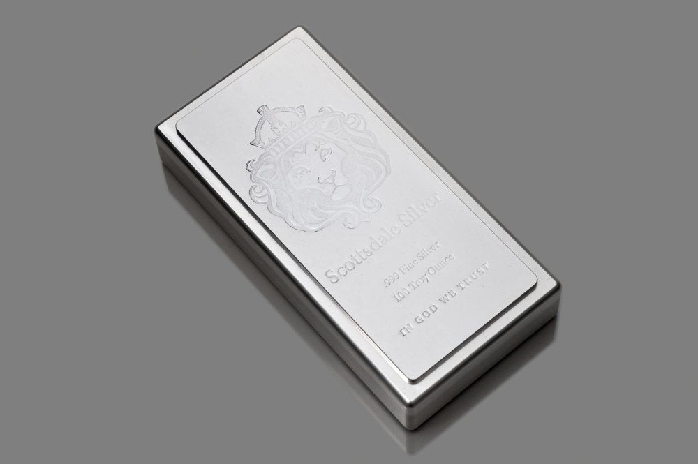 100 oz Silver Bar – Scottsdale Mint King Bar .999 | Summit Metals