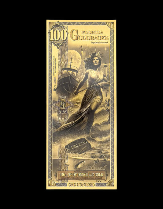 100 Florida Goldback Aurum Gold Note