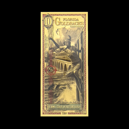 10 Florida Goldback Gold Note