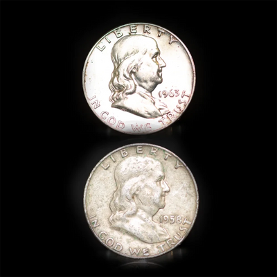 90% American Silver Franklin Half Dollars - $1 Face Value - Summit Metals
