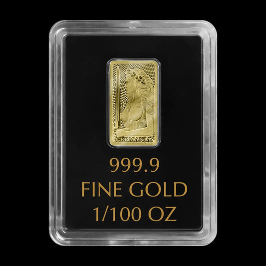 Germania Mint 1/100 oz Gold Bar BU