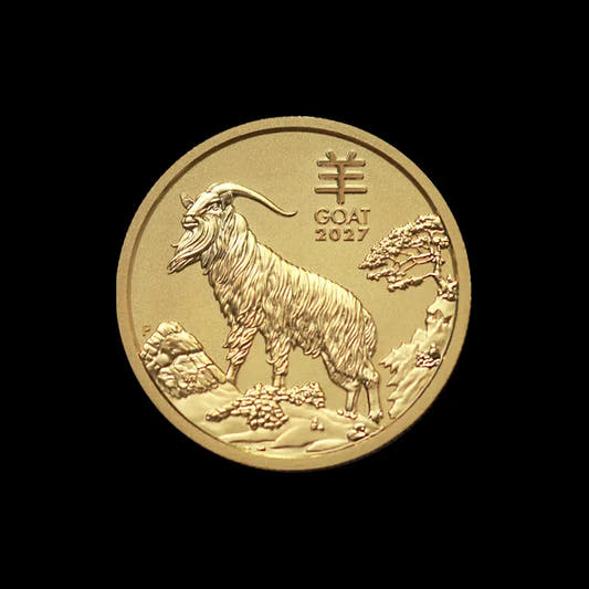 2027 1/4 oz Perth Mint Gold Goat Lunar Series BU Summit Metals