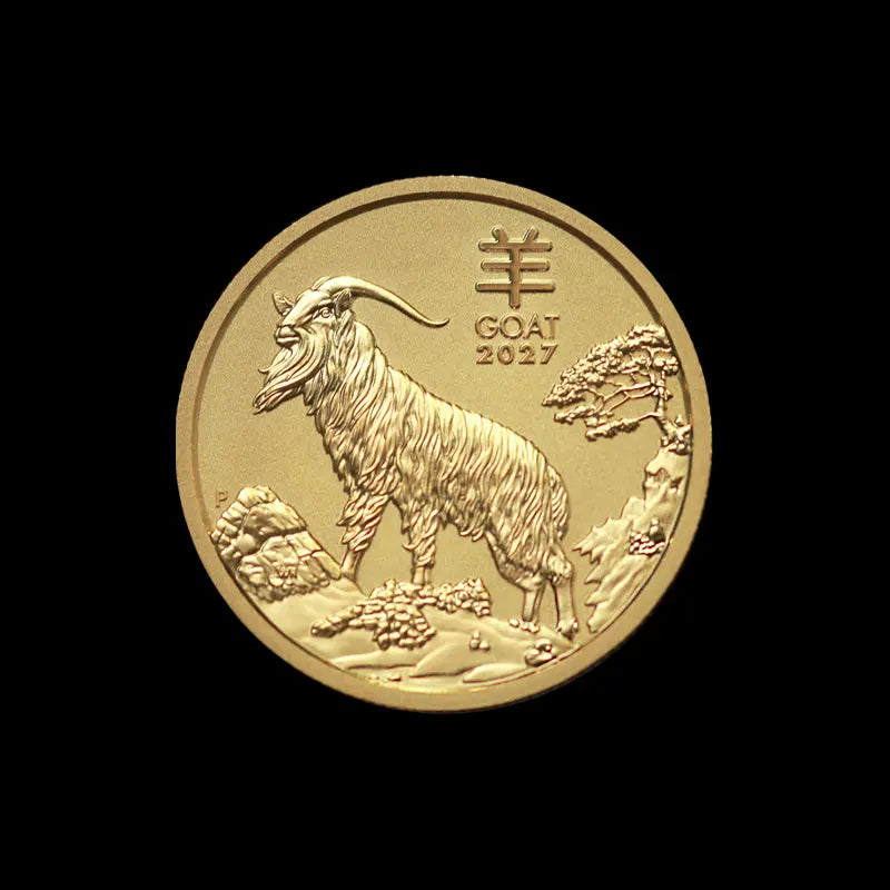 2027 1/4 oz Perth Mint Gold Goat Lunar Series BU Summit Metals