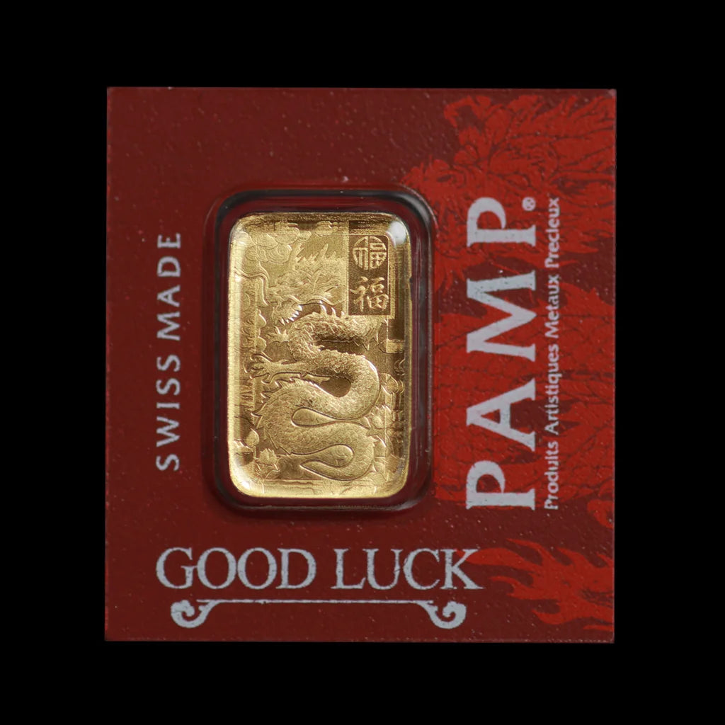 1 Gram Gold Bar PAMP Dragon