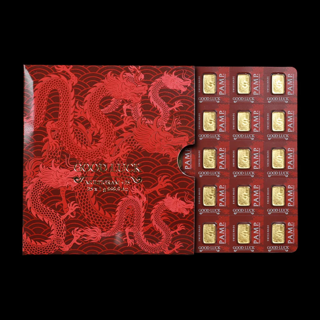 25 Gram Gold Bar PAMP Dragon