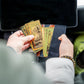 Black Wayfarer leather Goldback Wallet