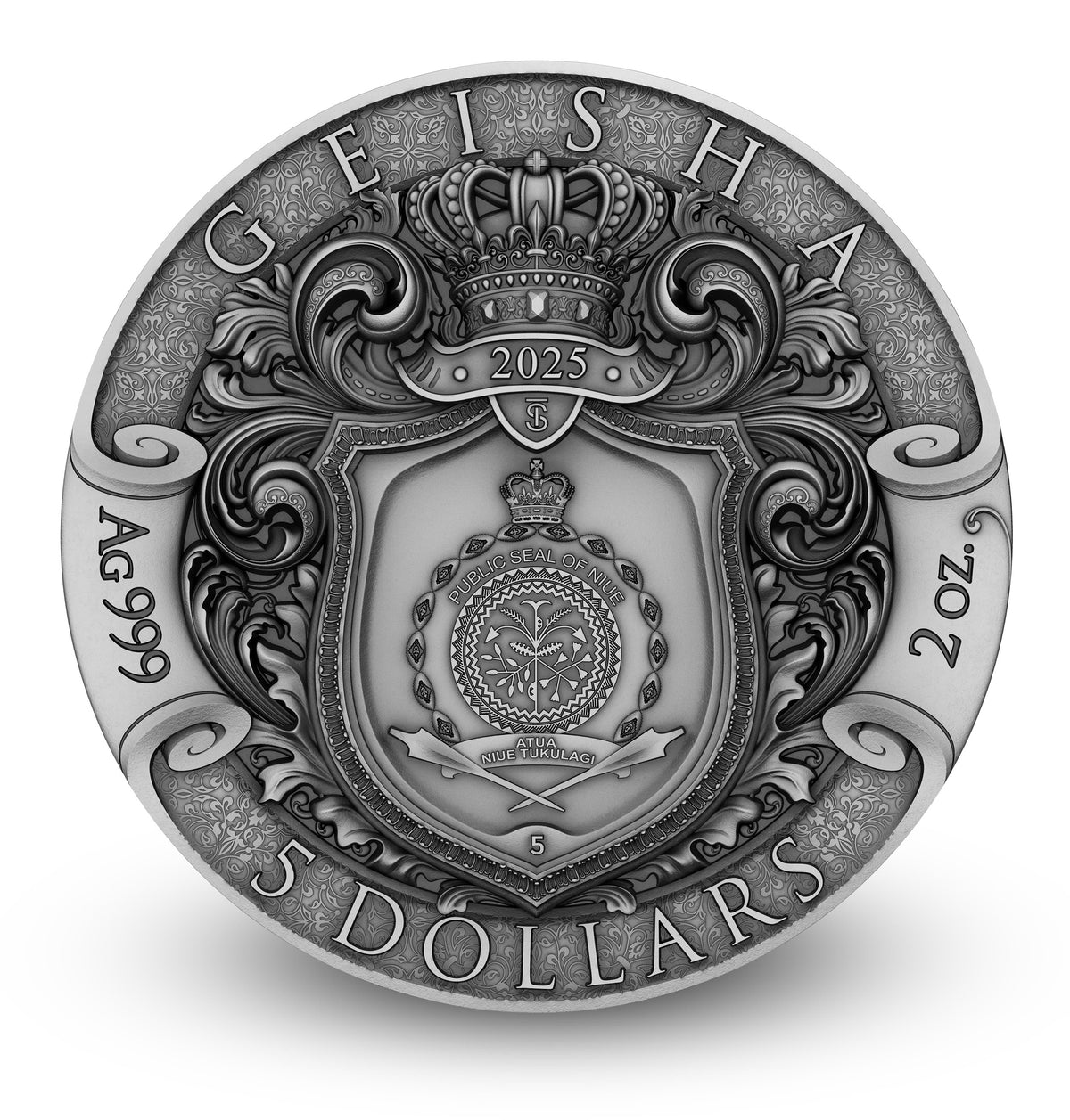 Geisha 2 oz Silver Coin 2025 – T&S Coin (image 2)
