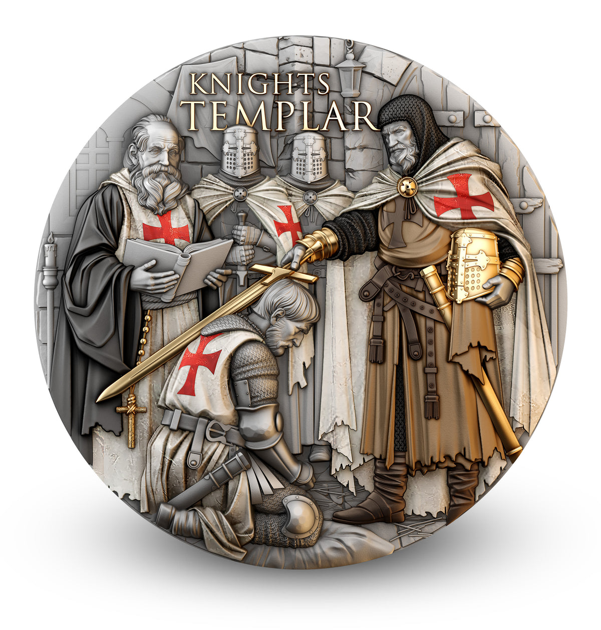 Knights Templar 2 oz Silver Coin 2026 – T&S Coin (image 1)