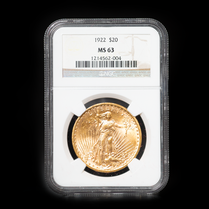 $20 U.S. GOLD SAINT NGC63