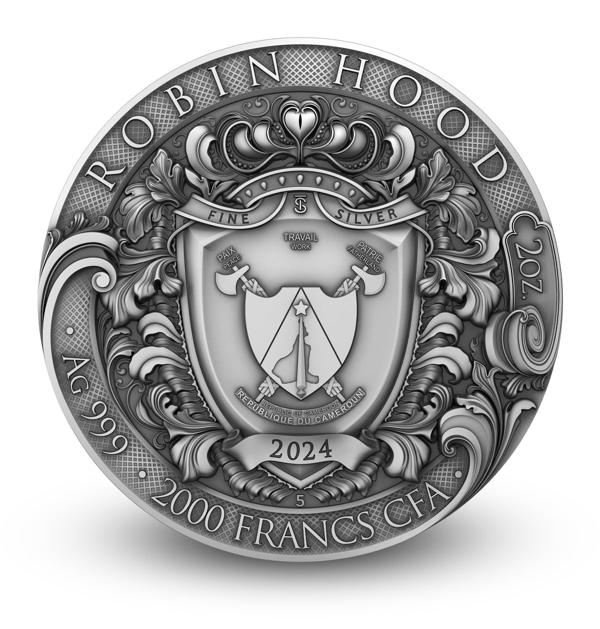 Robin Hood 2 oz Silver Coin 2024 – T&S Coin (image 2)