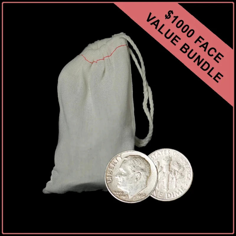 90% Silver Mercury & Roosevelt Dimes – $1000 FV Sack | Summit – Summit ...