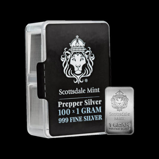 1 Gram Silver Bar Scottsdale Mint Prepper