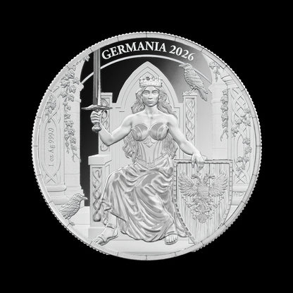 Germania Mint 1 oz Germania Silver Proof 2026 Queen on the Throne