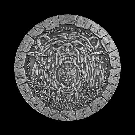Germania Mint 1 oz Bodvar Saga Loss Vengeful Silver BU 2026 Colorized Special Edition