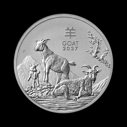 2027 1 oz Perth Mint Silver Goat Lunar Series BU Summit Metals