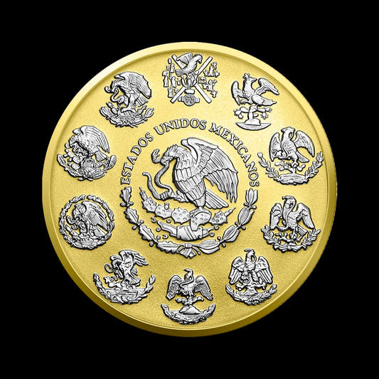 1 oz Silver Libertad - Yellow Gold & White Rhodium Ennobled - BU 2024