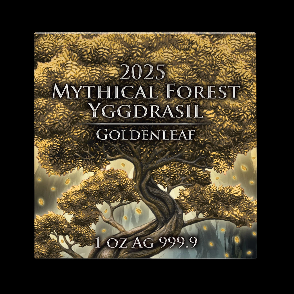 Germania Mint Yggdrasil 1 oz Silver Coin Gold Leaf Ennobled