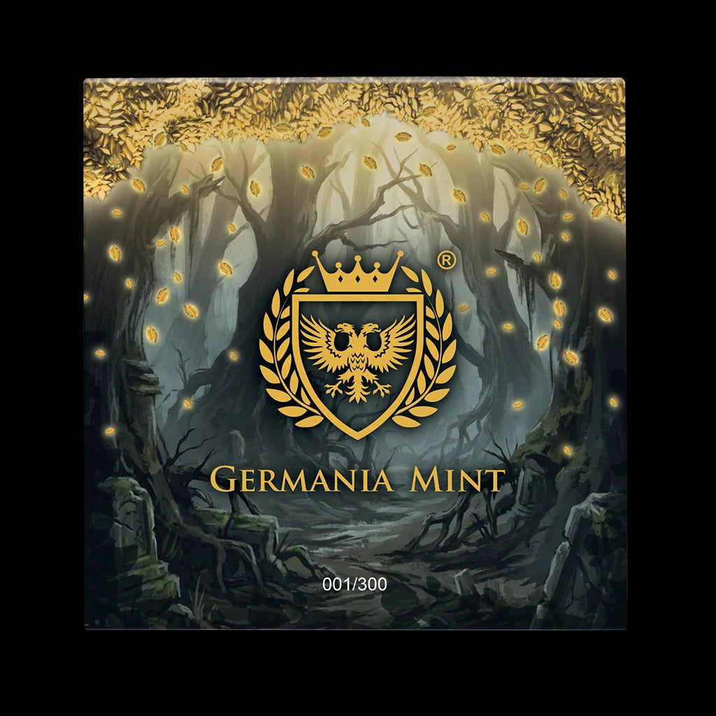 Germania Mint Yggdrasil 1 oz Silver Coin Gold Leaf Ennobled