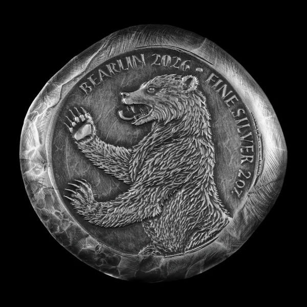 Bearlin 2 oz Cast Silver Bar – Germania Mint 2026 | Summit Metals