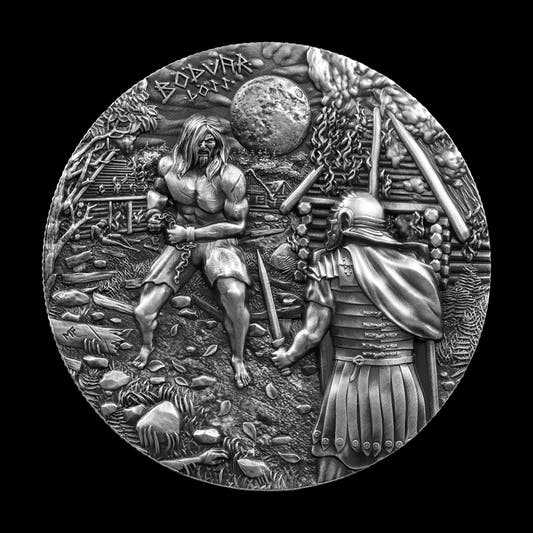 Germania Mint 2 oz Bodvar Saga Loss Silver BU 2026 Ultra High Relief Special Edition Bödvar