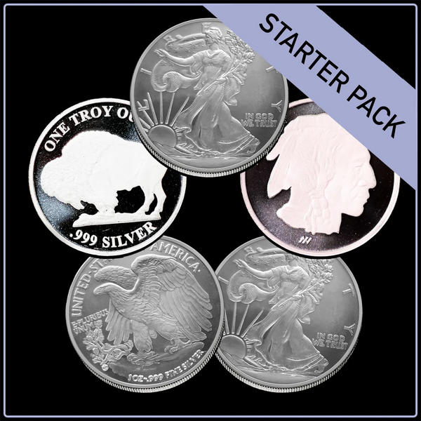 5 oz Generic Silver Starter Pack | At spot silver