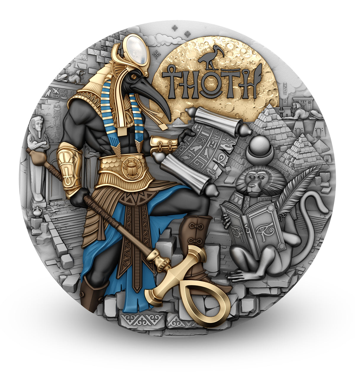 Thoth 2 oz Silver Coin 2025 – T&S Coin (image 1)