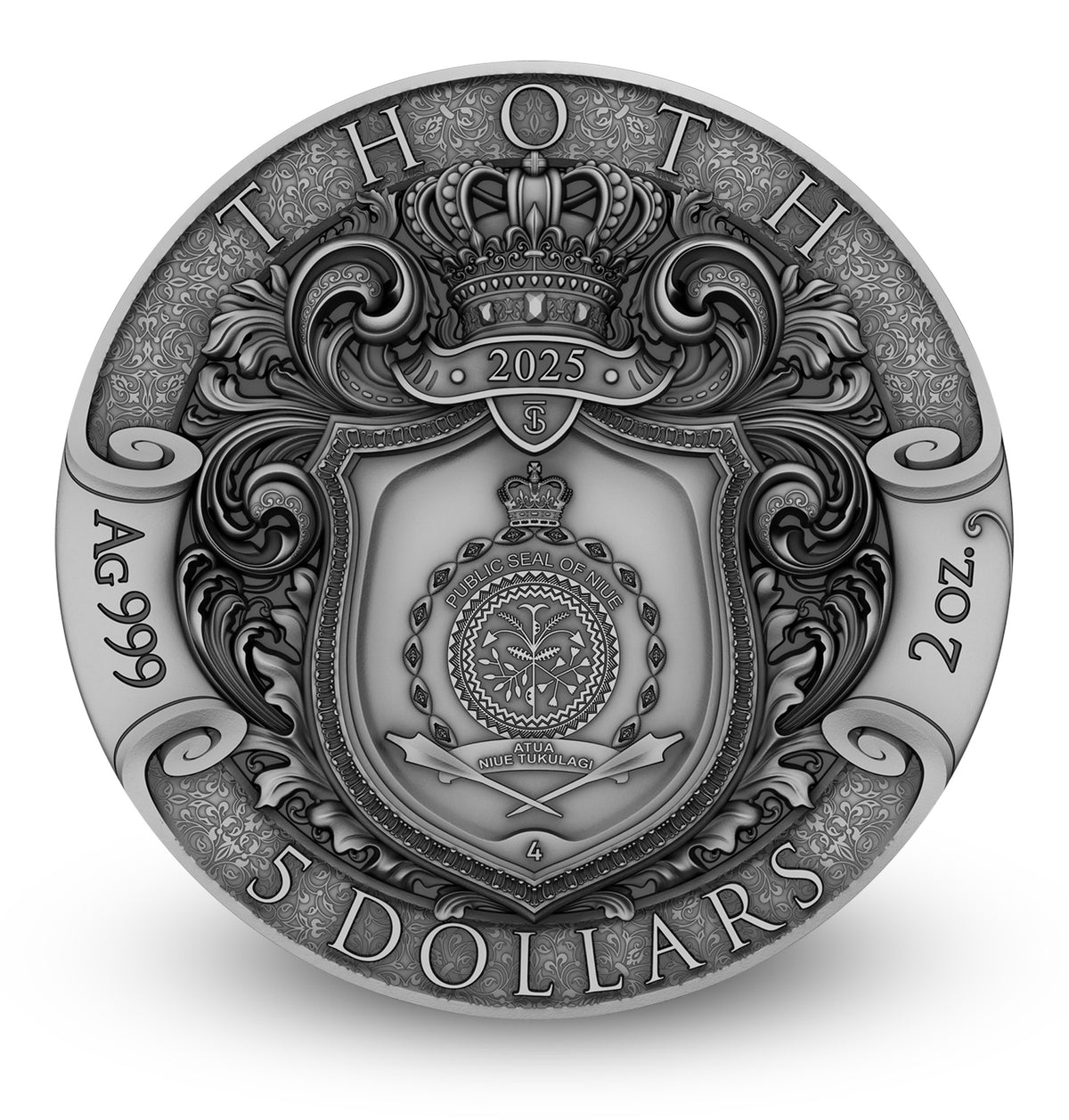 Thoth 2 oz Silver Coin 2025 – T&S Coin (image 2)