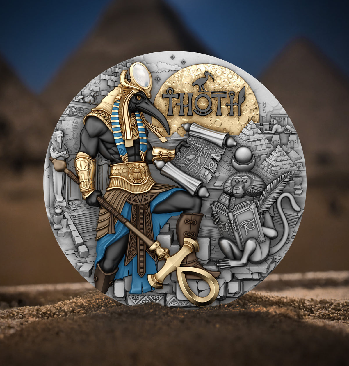 Thoth 2 oz Silver Coin 2025 – T&S Coin (image 3)