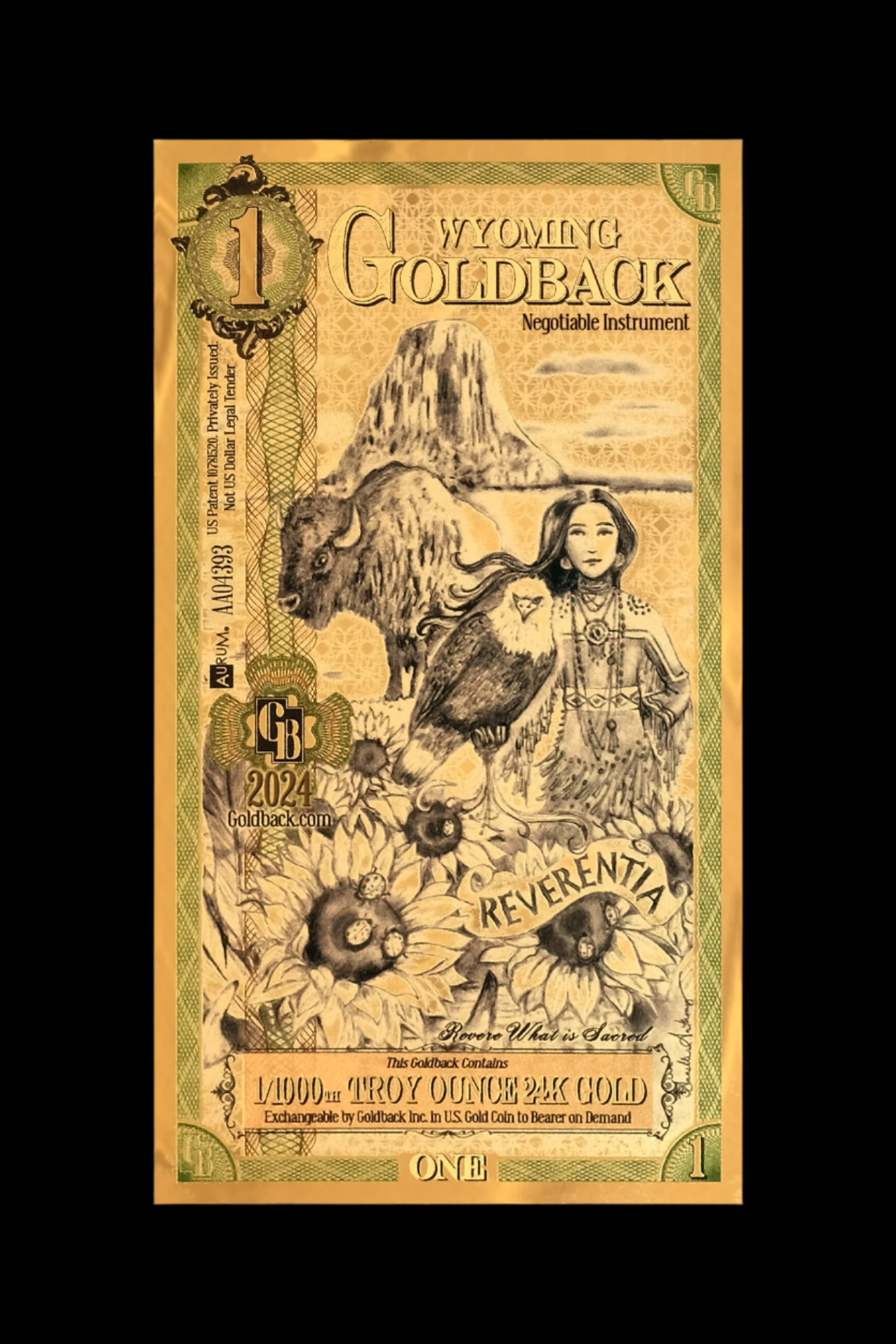 1 Wyoming Goldback