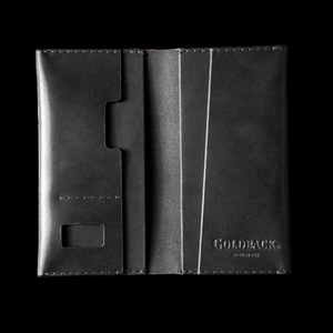 Black Wayfarer leather Goldback Wallet