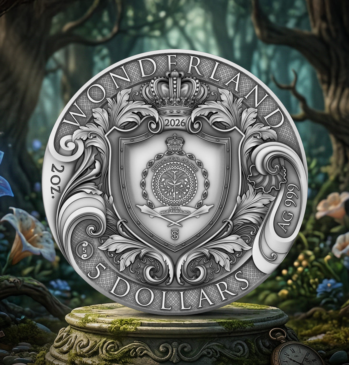 Wonderland 2 oz Silver Coin 2026 – T&S Coin (image 4)