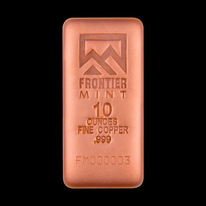 10 oz Copper Bar - Frontier Mint