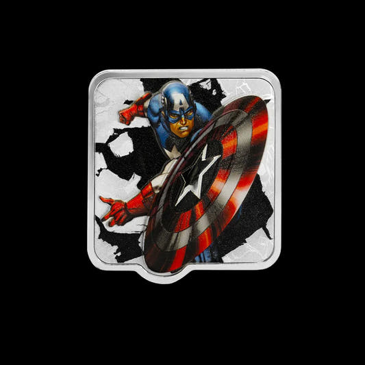 Captain America Shield Collectible Silver Coin Ultra High Relief