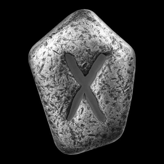 germania Mint Gebo 1oz Cast rune non glowing