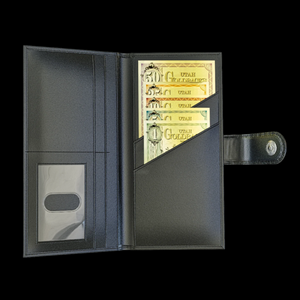 Black Goldback leather wallet