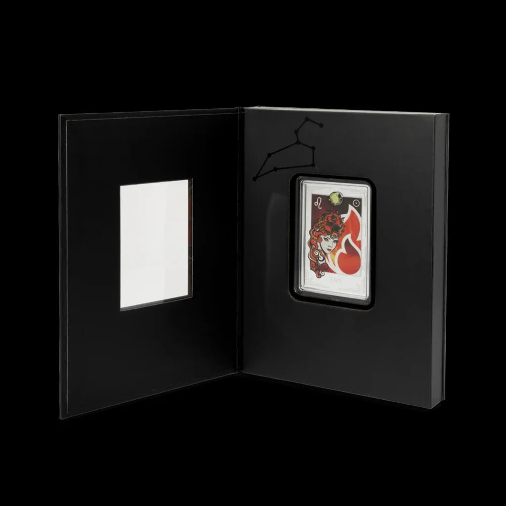 Zodiac Sign Leo Collectible Silver Coin Packaging