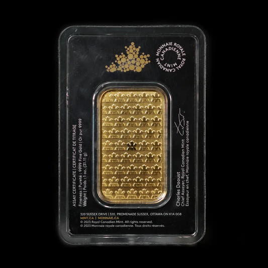 RCM gold bar in assay (backside)