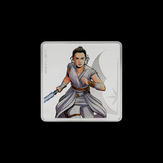Star Wars Rey Collectible Silver Coin BB8