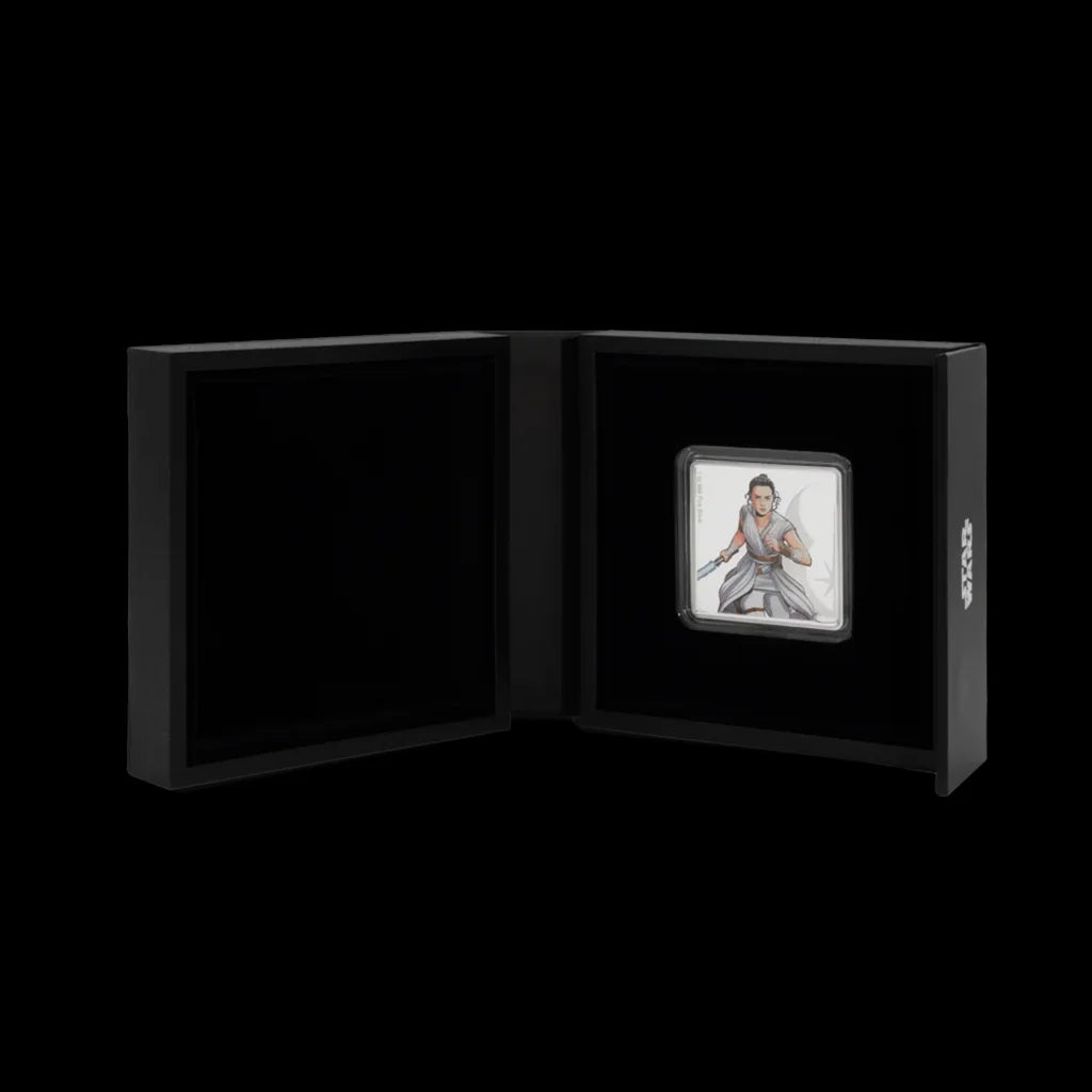 Star Wars Rey and BB8 Collectible Silver Coin Packaging