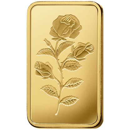 1 oz Gold Bar Pamp Rosa