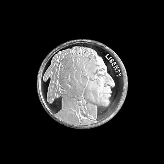 1/10 oz Silver Round Buffalo Highland Mint