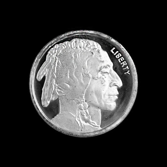 1/4 oz Silver Round Buffalo Highland Mint