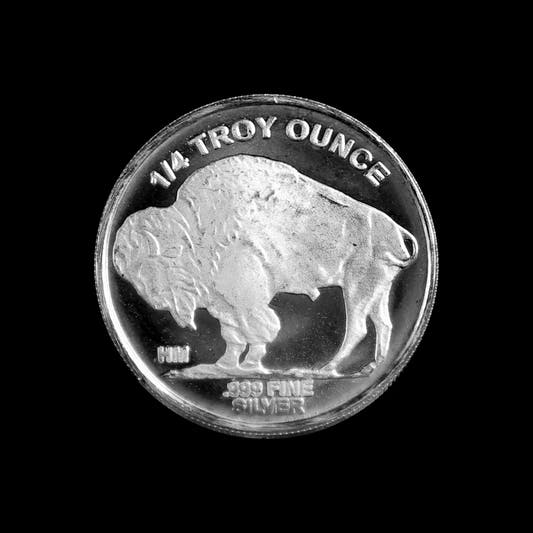 1/4 oz Silver Round Buffalo Highland Mint
